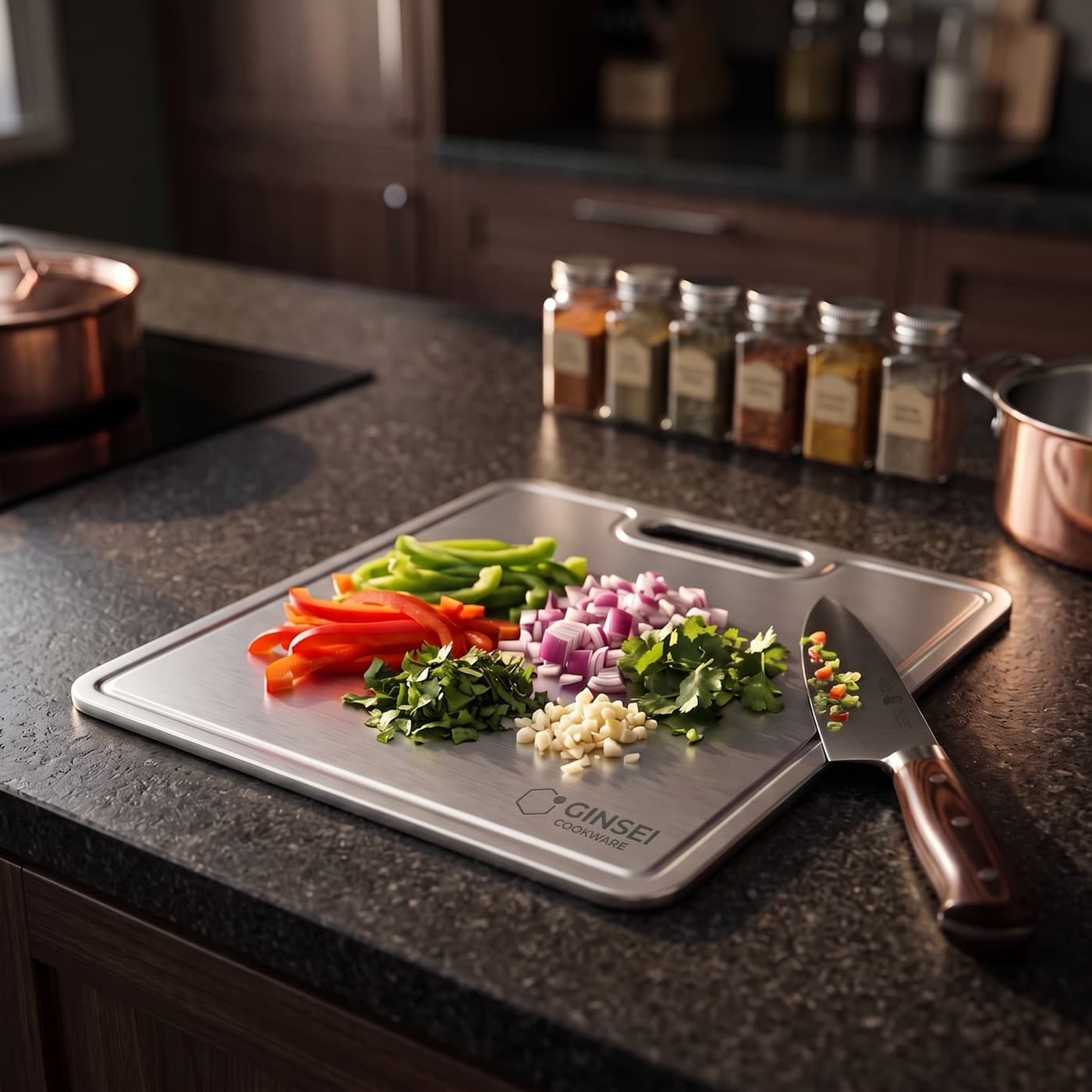 GINSEI cutting boards in the kitchen